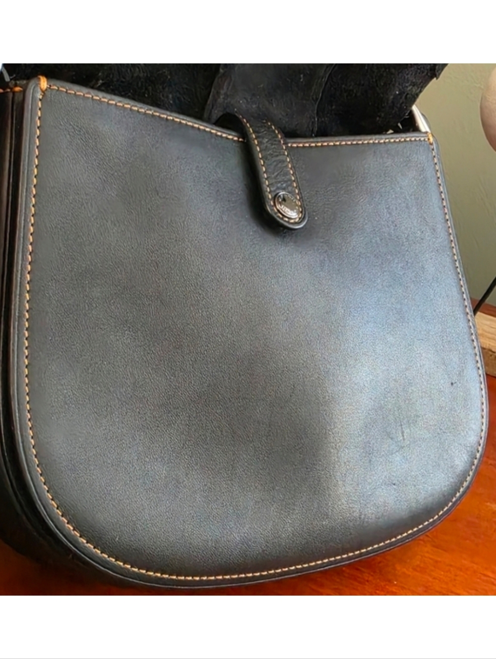 Coach 38482 1941 Saddle 23 Crossbody Patchwork Black Suede Leather Bag - Picture 10 of 16